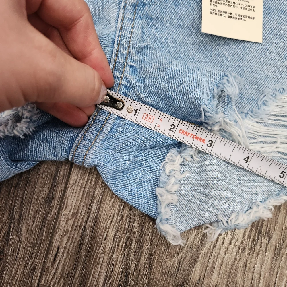 NWT Levis 501 Premium High Rise Button Fly Denim Shorts 27 - Picture 6 of 13